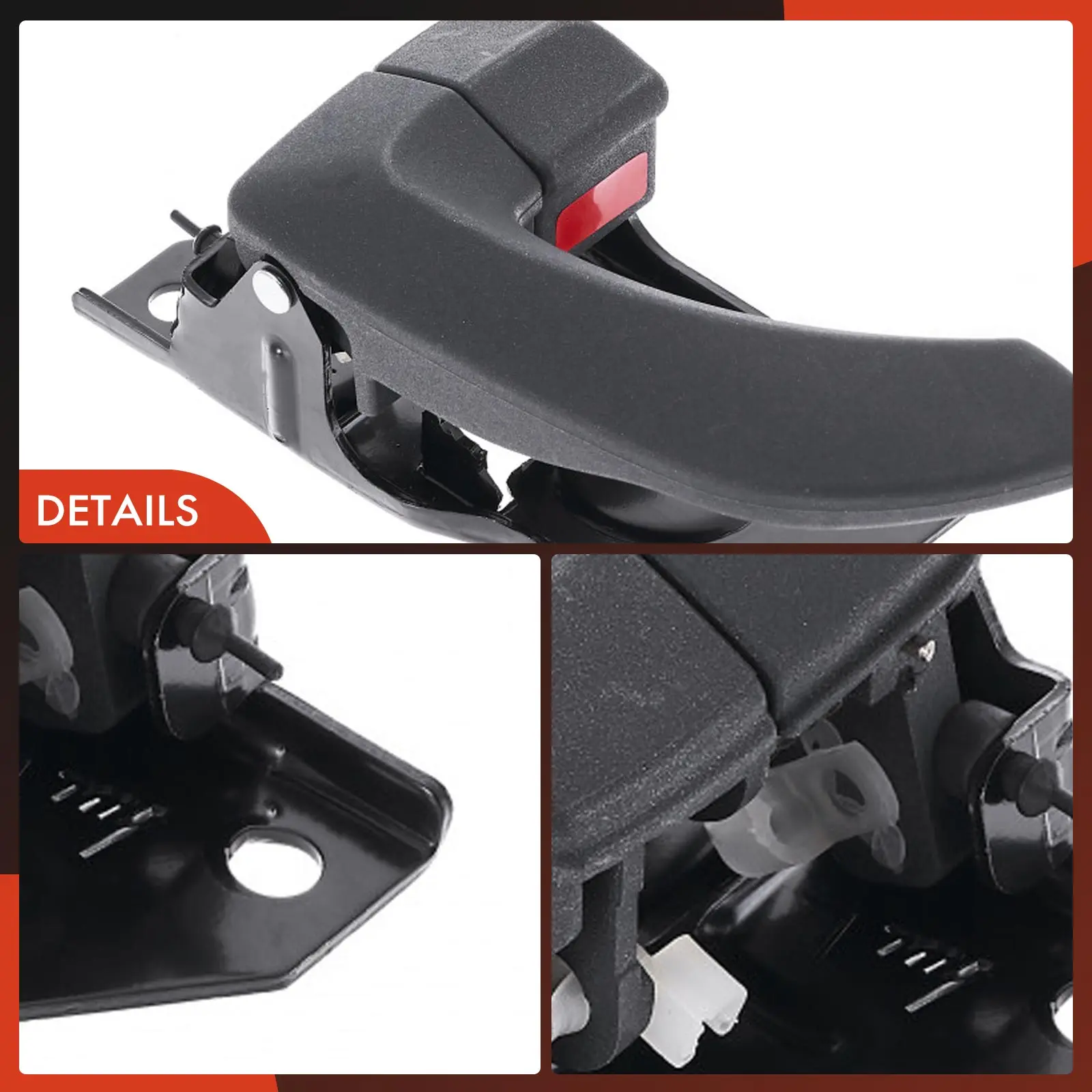 A-Premium Rear Driver Side Gray Interior Door Handle for Hyundai Santa Fe 2001-2003