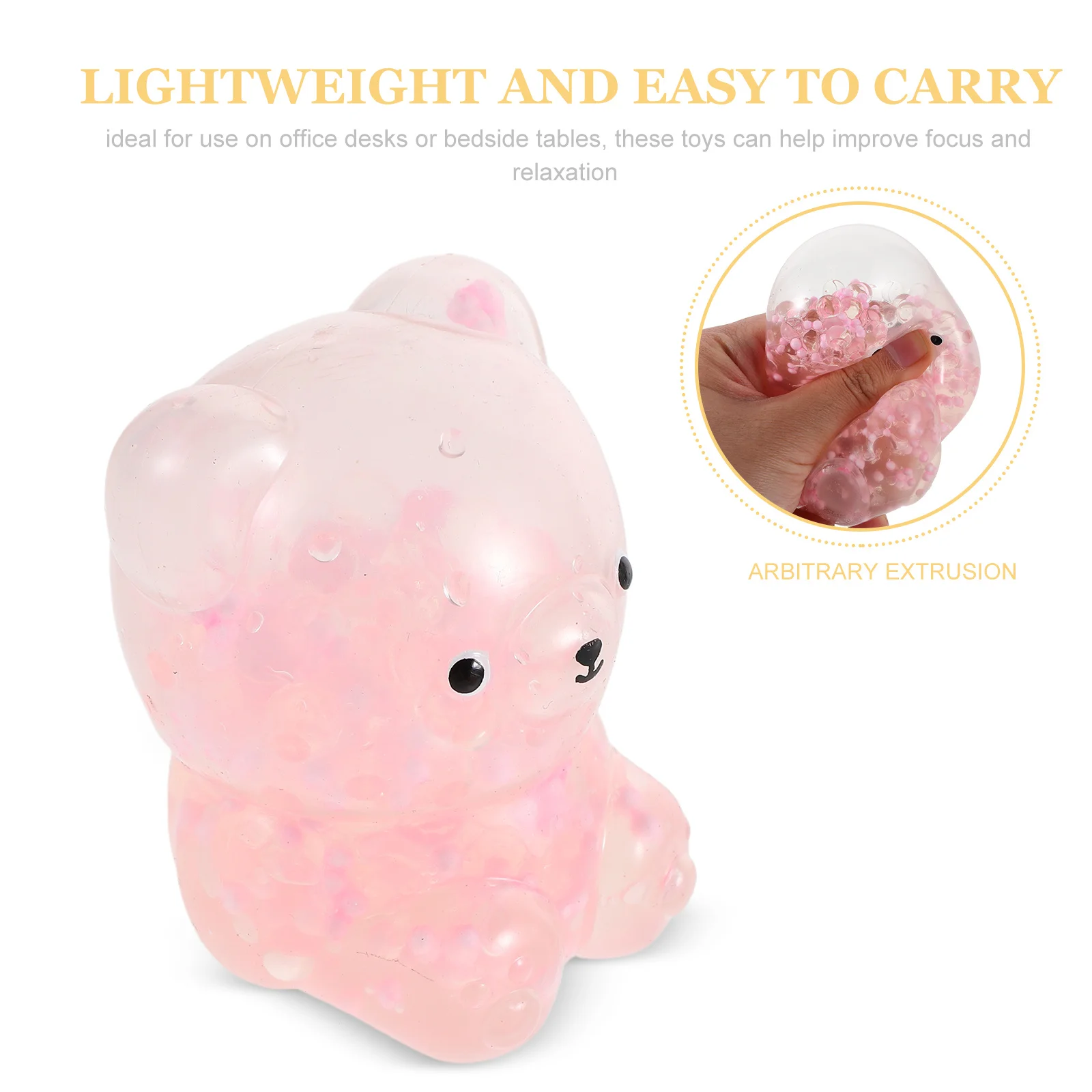 Balles à presser ours, 4 pièces, douces et extensibles, anti-Stress pour enfants et adultes, cadeaux de fête, jouets à presser