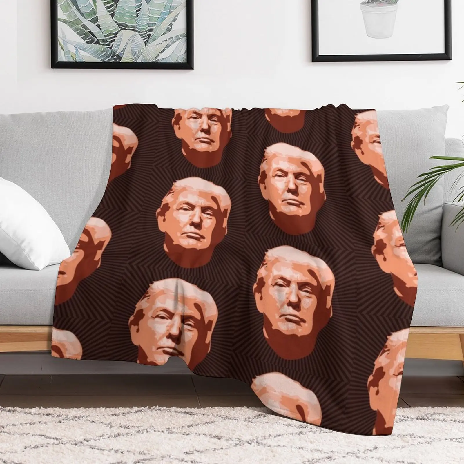 Donald Trump Throw Blanket Loose Decoratives Thermals For Travel Blankets