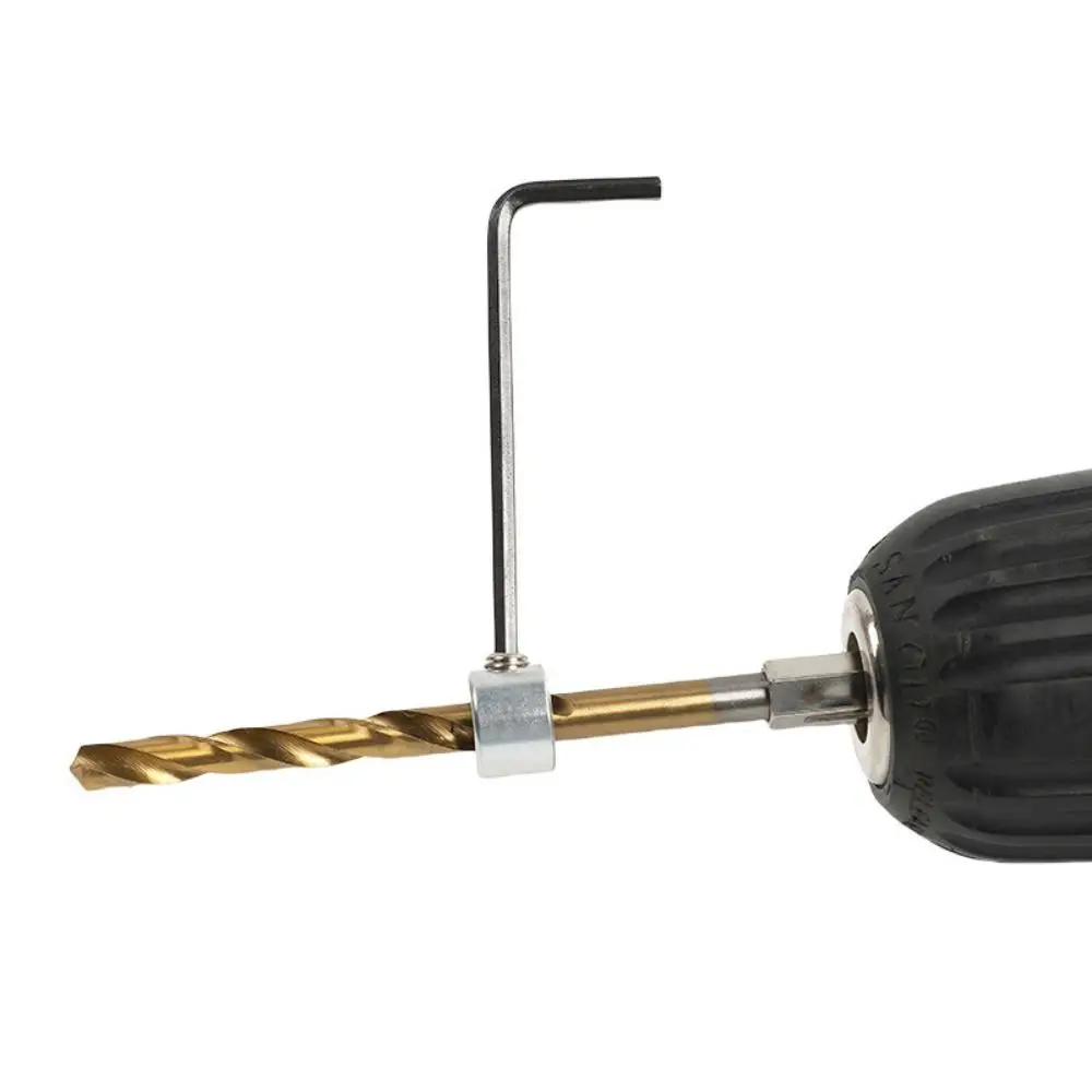 Set Steel Drill Stop Collar Adjustable Lock Shaft Positioner Metric Press Drill Stoper Collar Woodwork Tools
