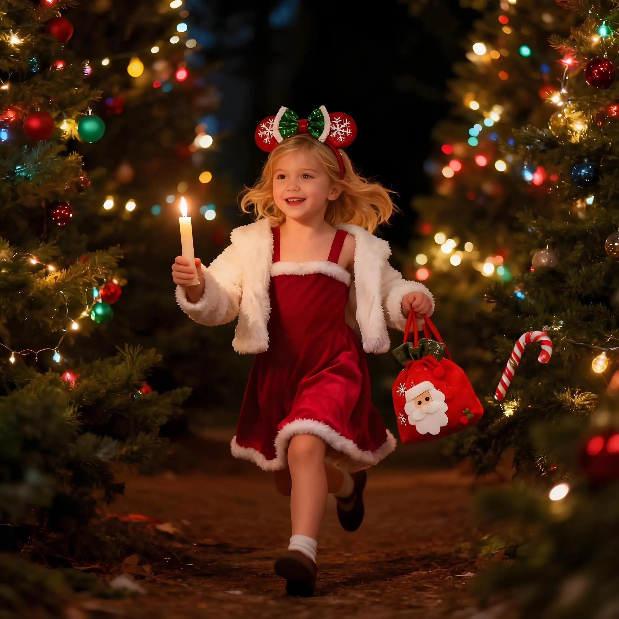 

2026 Girls Winter Dresses For Kids White Fleece Coat and Plush Red Velvet Dress For New Year Girls Fashion Christmas Costumes