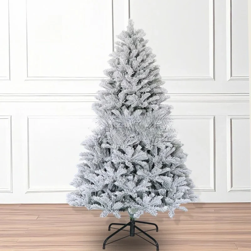 Flocking Christmas tree, household 1.8-meter encrypted Christmas large-scale ornament scene arrangement, new falling snow tree