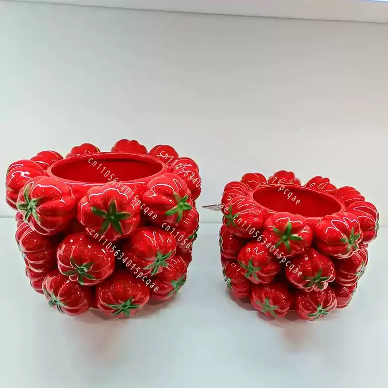 Ceramic Fruit Ornaments, Tomato Storage, Vase Inserts, Decoration, Home Crafts