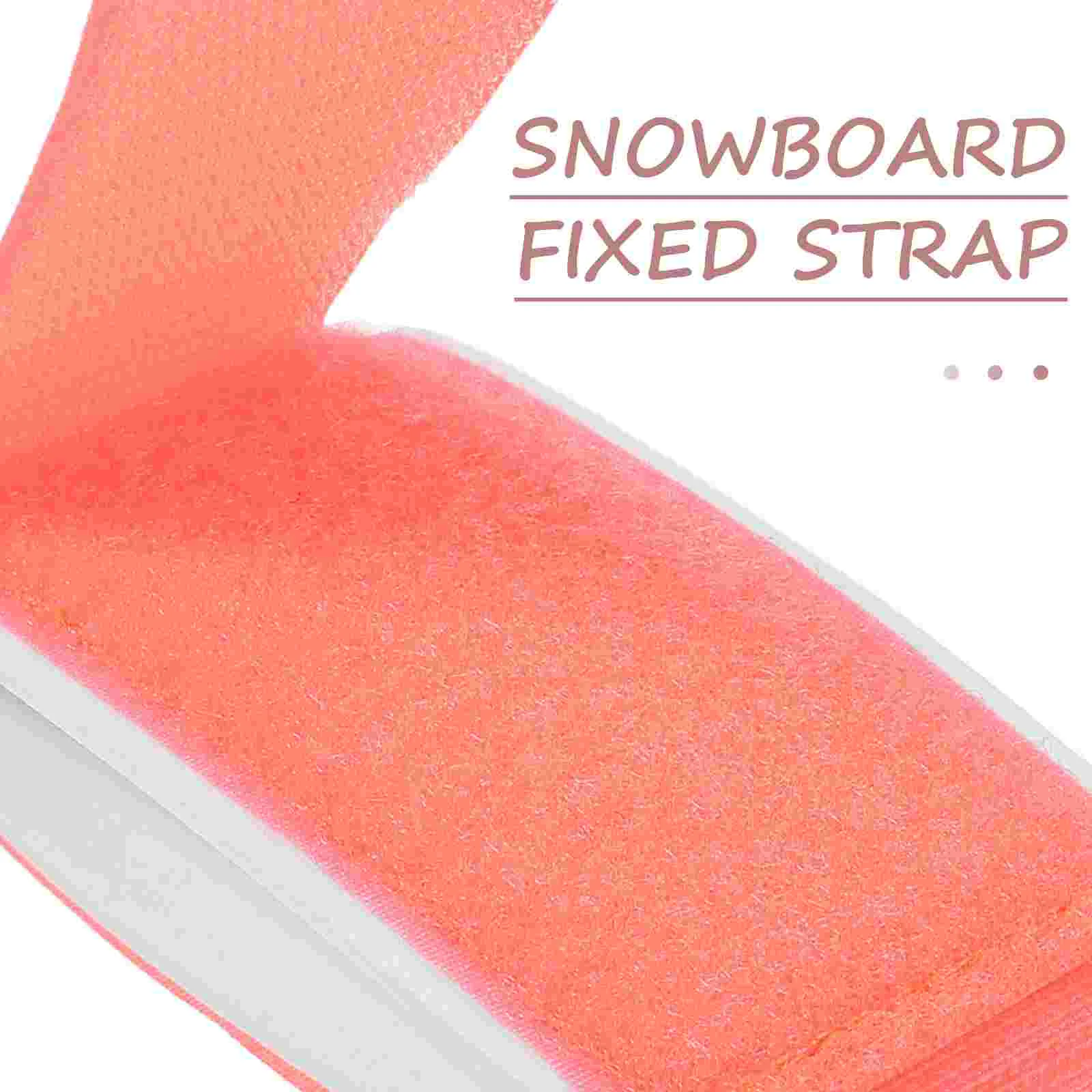 4 Pcs Snowboard Straps Outdoor Skiing Gear for Fat Powder Skis Glove Set Adhesive Tape Wraps Strip Fasteners Nylon Harness Loop