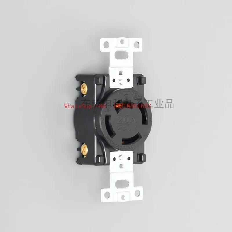 Limited Offer AMERICAN DENKI American Electric Motor Industrial Socket 4220/4222N Concealed Socket 20A 250V Black