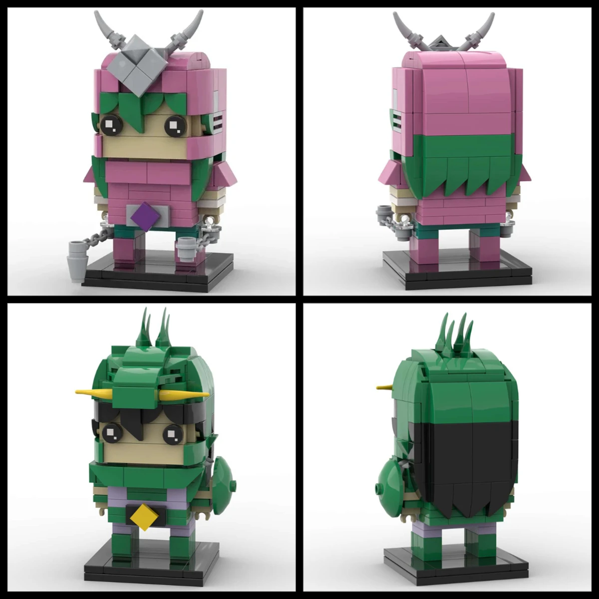 Moc japão anime figura blocos de construção santos seiyaed athena hyogas shiryus guerreiro boneca dos desenhos animados modelo diy brinquedos das crianças gif