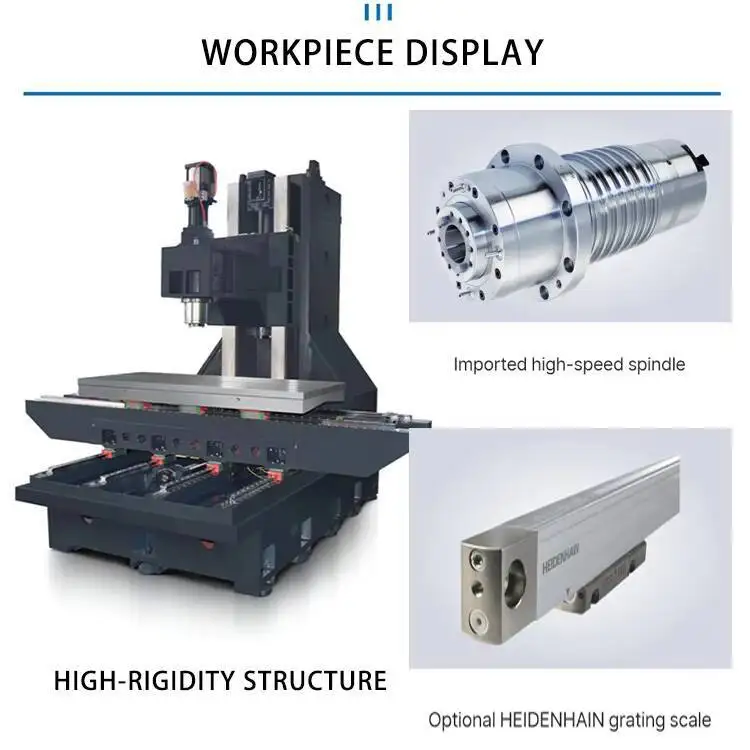 VMC 1165 الثقيلة X/Y/Z 3 محور القضبان الخطية مركز معالجة التسليق العمودي CNC طحن هاين Vmc1165h
