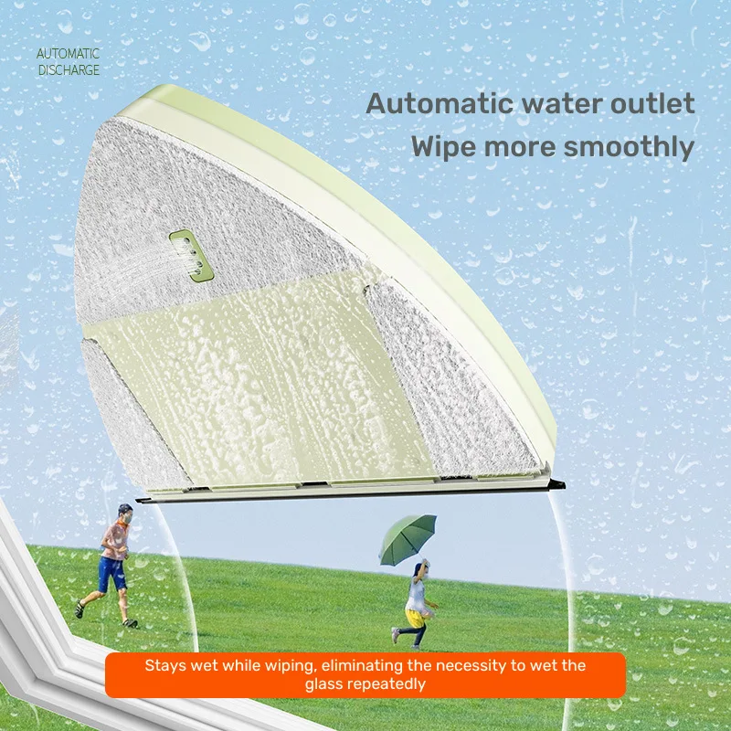 Double Sided Magnetic Window Glass Cleaner Automatic Water Discharge Wiper Glass Window Cleaning Brush Household Cleaning Tool