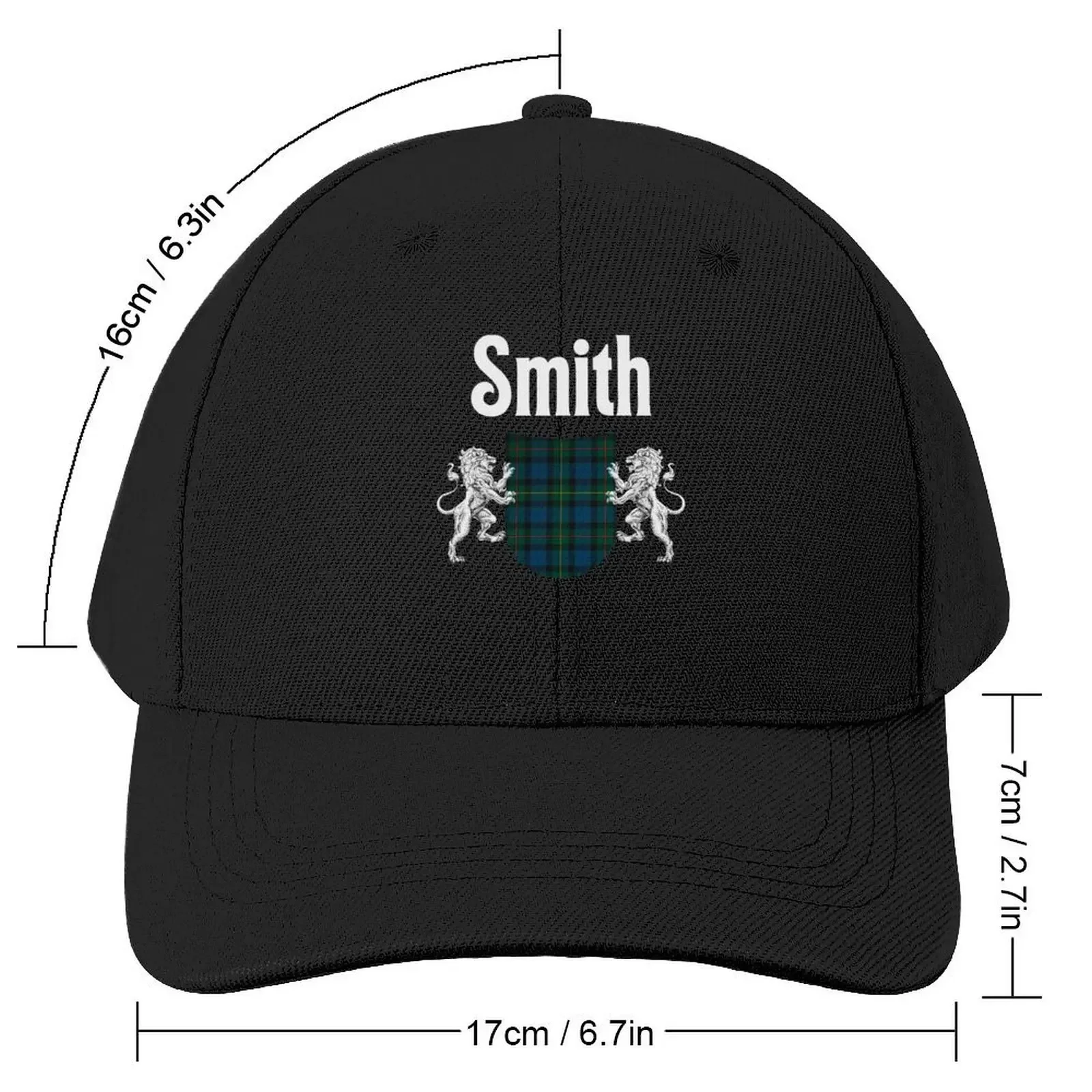 Smith Clan Scottish Name Coat Of Arms Tartan Baseball Cap Big Size Hat Visor Anime For Men Women's