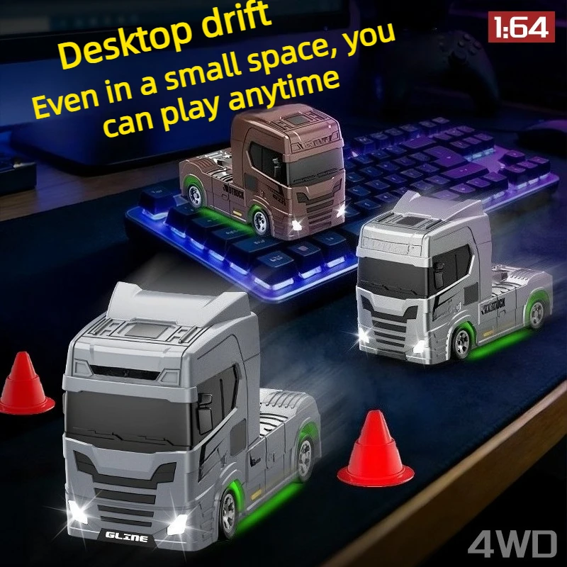 

Новая модель масштаба 1/64, мини-радиоуправляемый грузовик, 4WD, высокая скорость, крутая фара, бесступенчатая скорость ​ ​ Настольный игрушечный автомобиль с дистанционным управлением 2.4G
