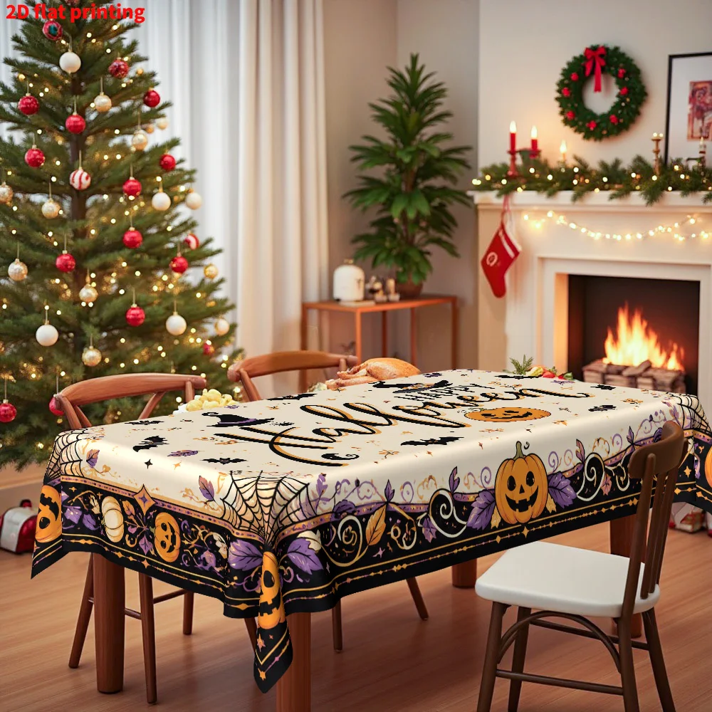 One piece, 2D flat printing, home holiday pattern tablecloth, adds a tablecloth to the dining table.zyc
