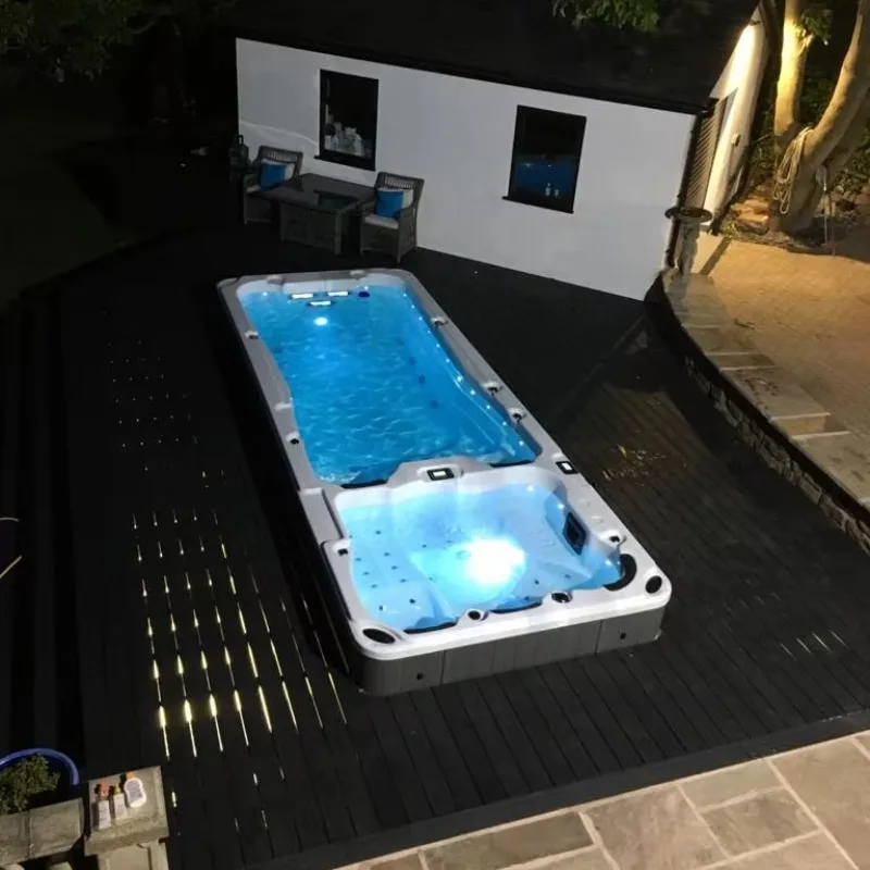 Spa de Natación de Doble Zona con Sistema de Nado Contracorriente