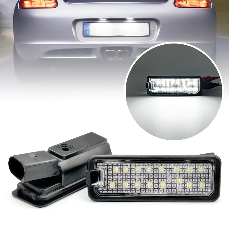 2Pcs LED License Plate Light For Porsche 987 911 991 997 958 Boxster Cayman Carrera Turbo Cayenne GT3 Replace OEM 420943021