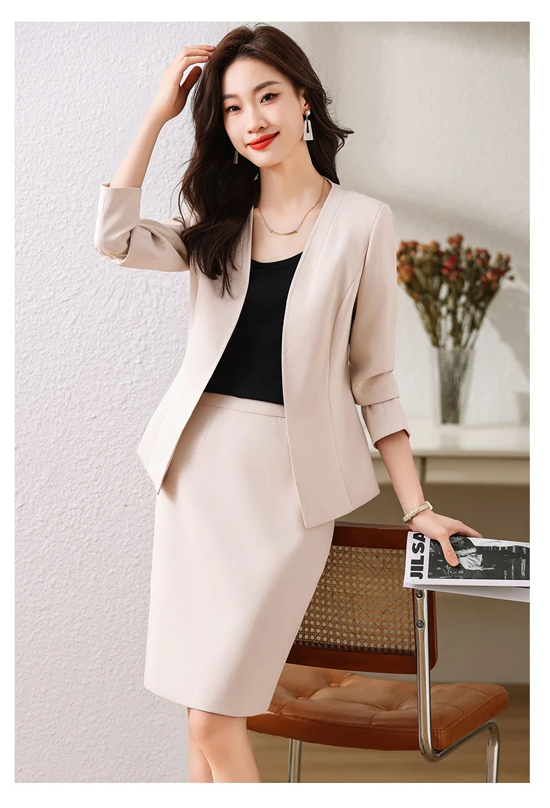 Formal Women Business Suits with Skirt and Jackets Coat OL Styles Professional Blazers Femininos OL Styles Career Outfits Set