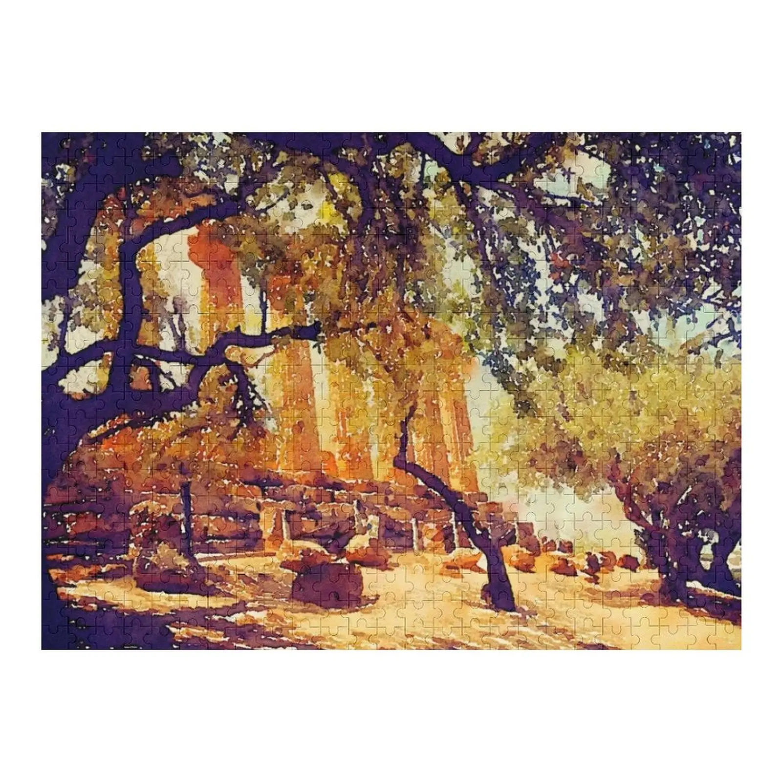 

Temple and Olive Trees, Agrigento, Sicily Jigsaw Puzzle Personalised Jigsaw Jigsaw Custom Puzzle