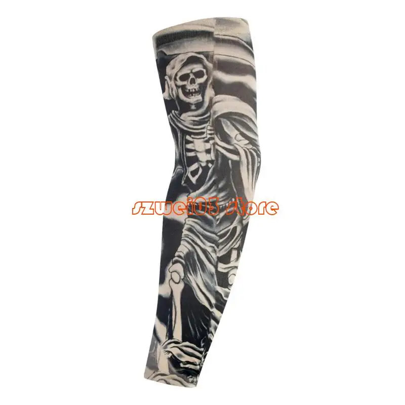 

D46C Sun Protective Arm Sleeves Realistic Tattooing Ice Silk Arm Covers for Everyday Use