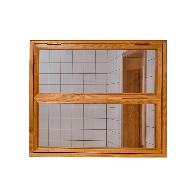 Customized indoor sliding windows, left and right folding wooden windows, upturned solid wooden windows, upturned glass