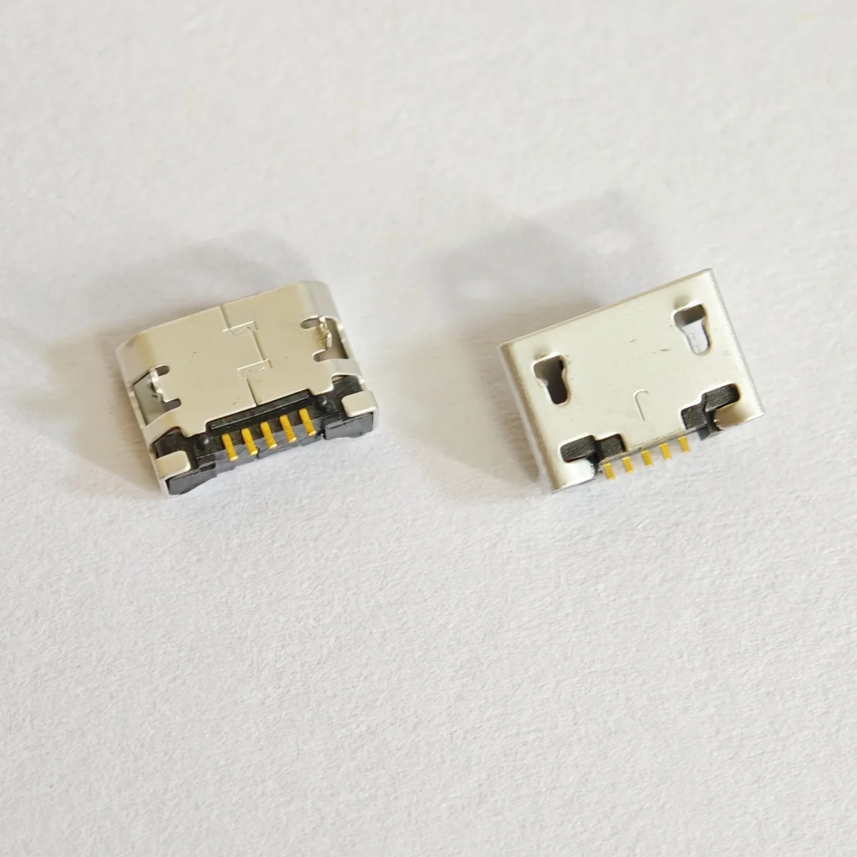 100Pcs Micro USB Connector 5Pin Female Socket 5.9mm Extension Long Leg Pin 1.5mm Flat Mouth Data Plug Charger Charging Dock Port