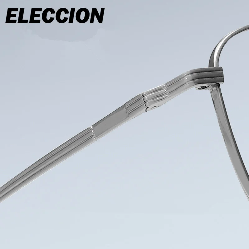 ELECCION очки по рецепту, ультра легкие титановые оптические очки для мужчин и женщин, большая оправа для близорукости, фотохромные анти-синие лучи