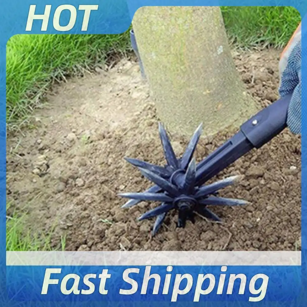 

2 in 1 Garden Aerator Gardening Rotary Tiller Rotary Cultivator Tool Garden Lawn Ripper Soil Plowing Tool for Garden Lawn