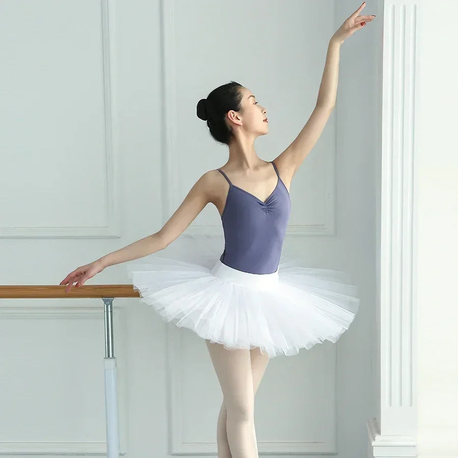 Body da balletto per donna Canotta Body per adulti Costume da bagno da ginnastica per ballare Ballerina Dancewear Body da ballo Body in pizzo