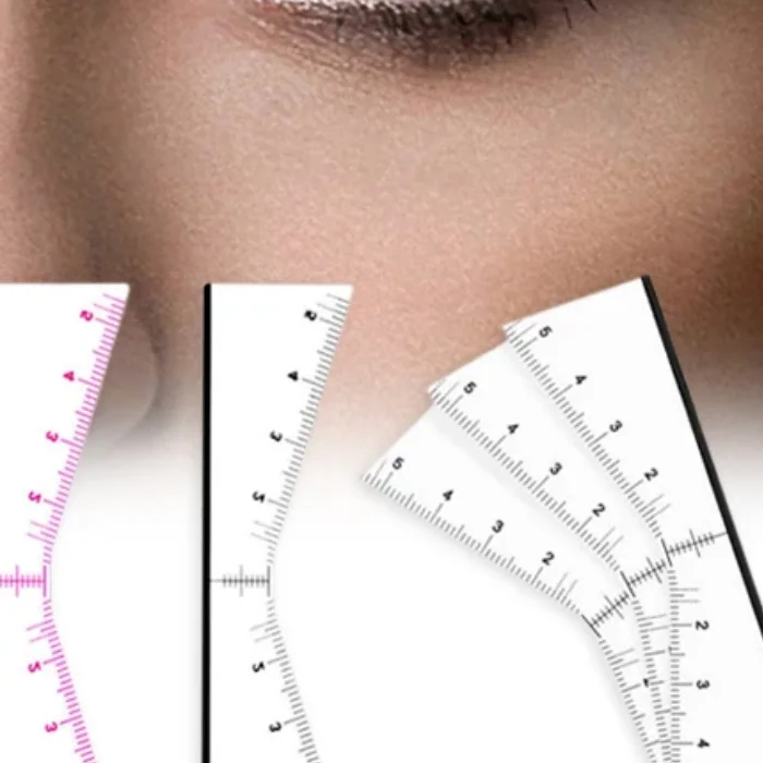 المتاح 20/25 قطعة الحاجب حاكم ملصق ذاتية اللصق الحاجب الوشم موقف دليل تجميل دائم رسم الخرائط الإستنسل أداة #1