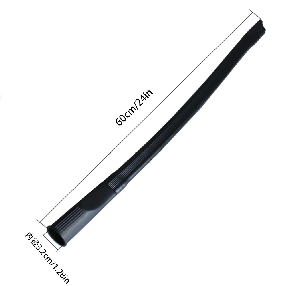 32mm Diameter Flexible Long Flat Suction Nozzle Head + 35mm To 32mm Conversion Connector, Universal Vacuum Cleaner Crevice Tool