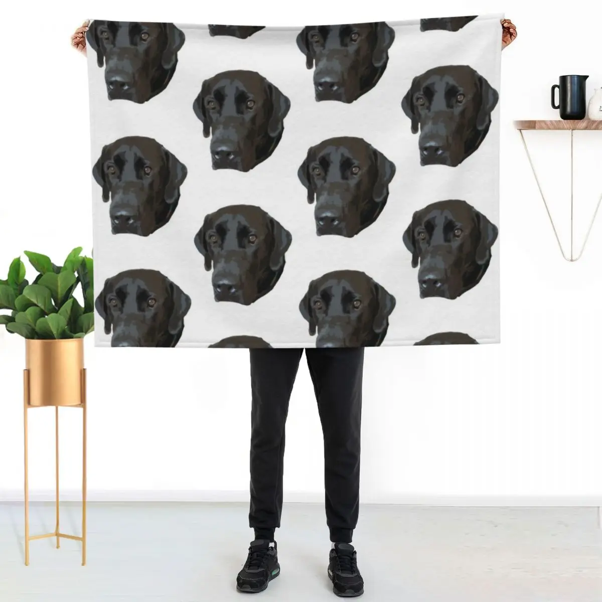 Black Lab Merch Throw Blanket Plaid Sofa Quilt warm for winter Beautifuls Nap Hairy Blankets