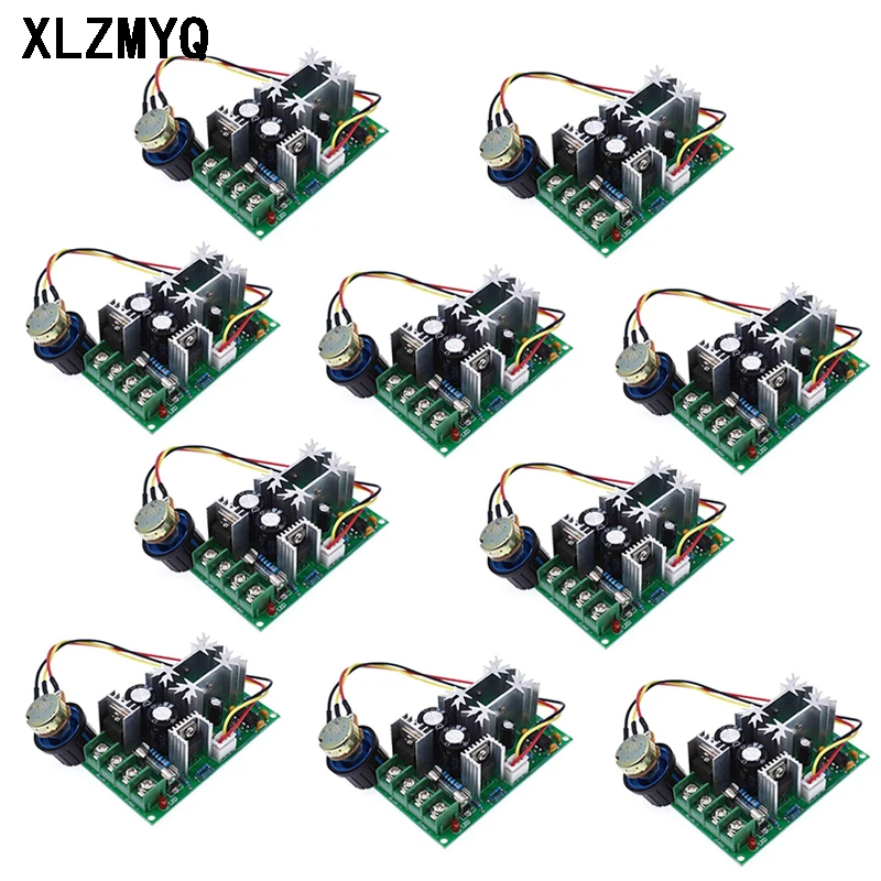 10pcs DC10-60V DC Motor Speed Regulator 12V 24V 36V 48V High Power Drive Module PWM Motor Speed Controller 20A Current Regulator