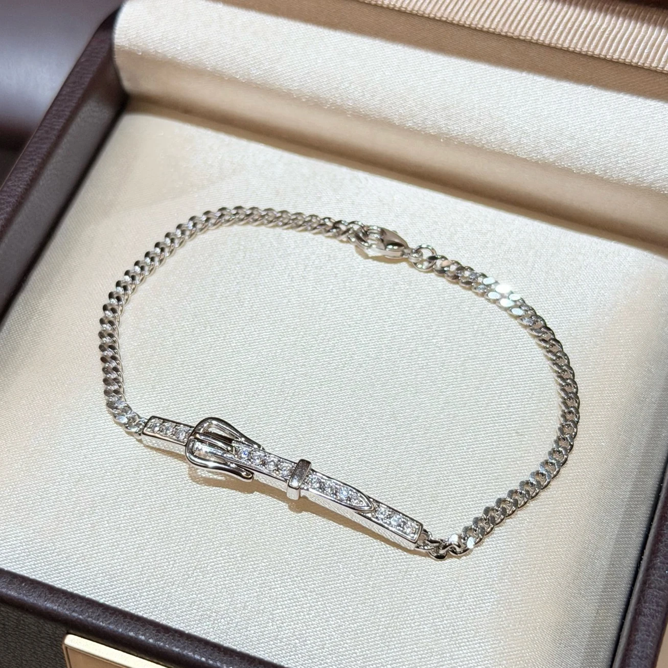 Fine 925 Sterling Silver Full Diamond Bracelet Women Europe America Top Quality Jewelry Trend
