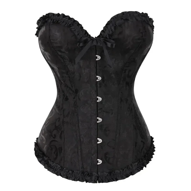 

2025 Women Sexy Corsets Bustiers Floral Lace Tops Shapewear Overbust Corselet Blouse Gothic Brocade Retro Lingerie Waist Corset