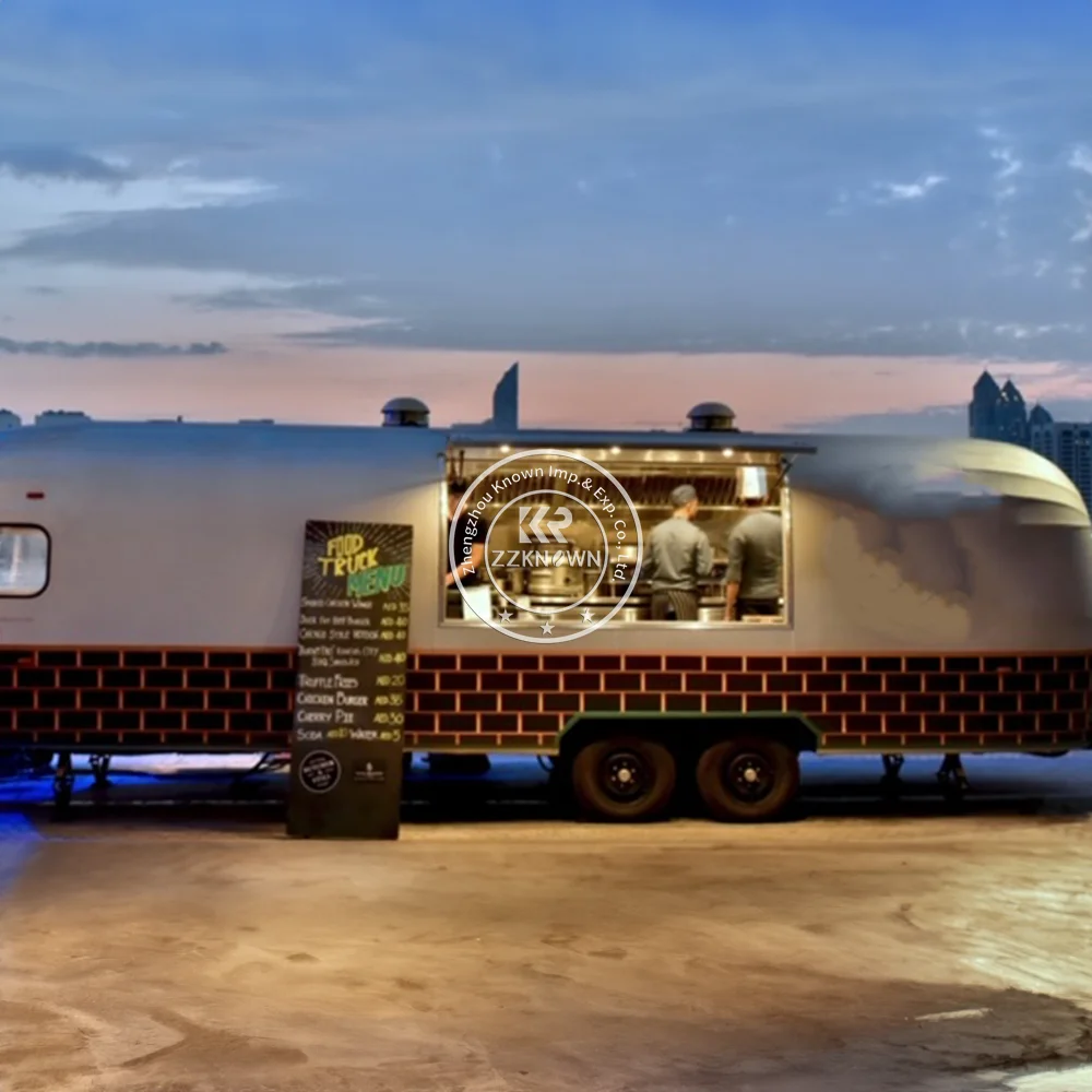 

2025 Concession Catering Coffee Food Trailers Fully Equipped Mobile Kitchen Food Truck Mobile Ice Cream Cart