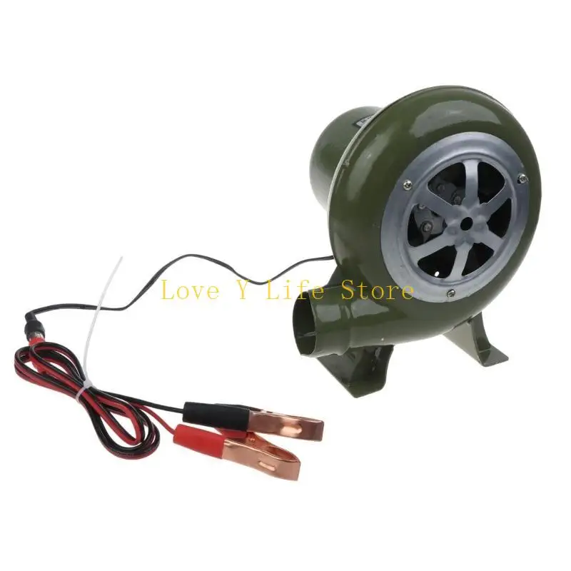 L74C 12V 30W/60W/100W BBQ منفاخ قابلة للتعديل السرعة المحمولة مشتركة مدخنة الفحم المحمولة