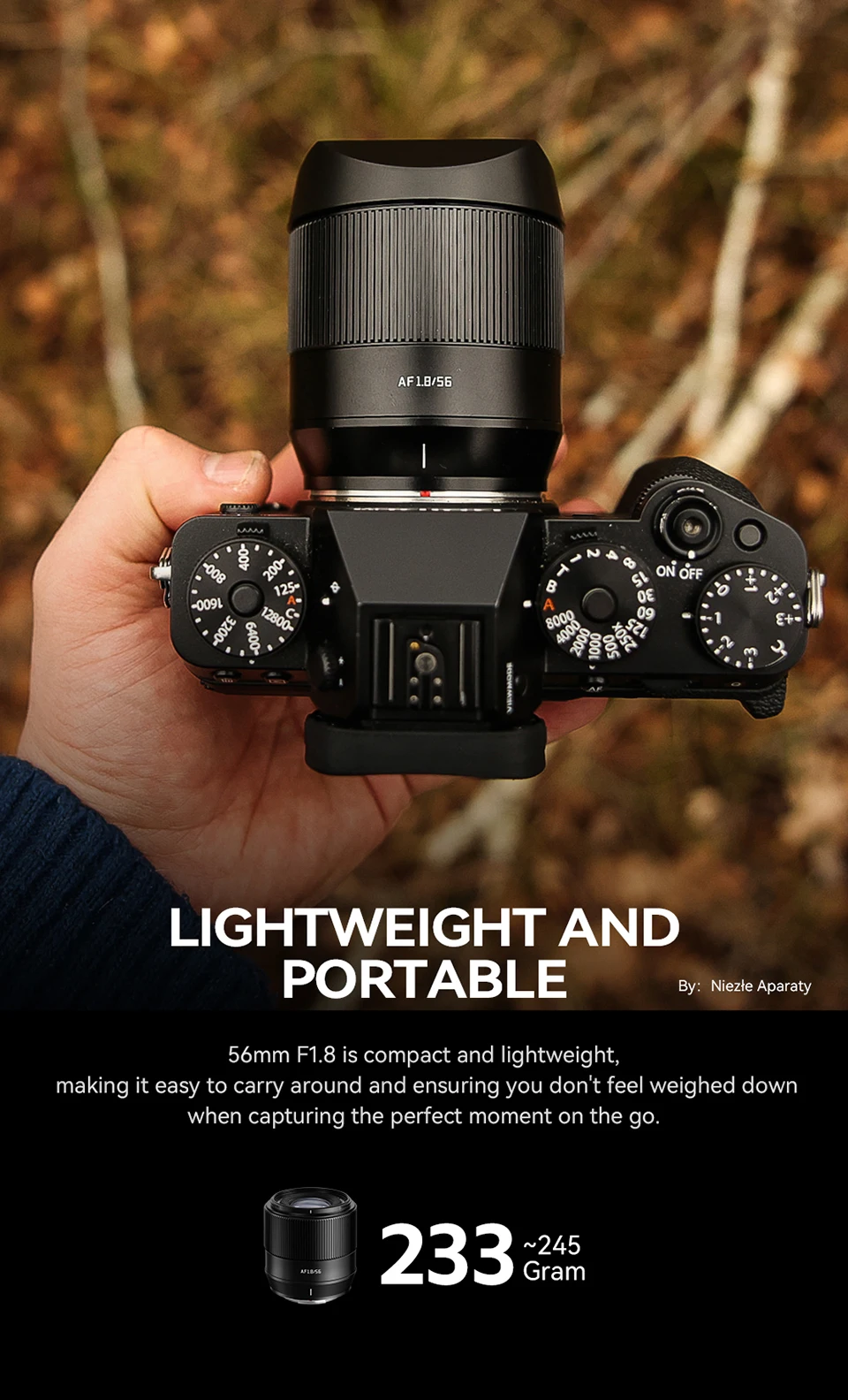 TTArtisan AF 56mm F1.8 Große Blendenöffnung Kameraobjektiv für Porträtfotografie mit Sony E Fujifilm XF Nikon Z Anschluss ZV-E10 A7R III – Detail 16