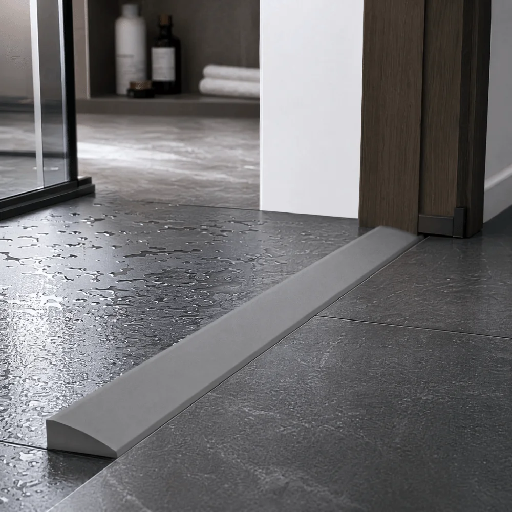 1M Silicone Sweeping Robot Slope Climbing Strip Self-adhesive Bendable Threshold Ramp Waterproof Anti-slip Door Sill Pad