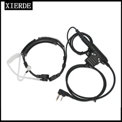 U94 PTT+7.1mm Tactical Telescopic Throat Controlled Walkie Talkie Headset For Baofeng UV5R 888S BF-1702 UV-K5 UV-K6