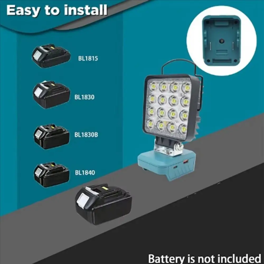 USB-C Quick Charge Outdoor Work Light Easy Install Engineering Lighting LED Working Lamp Lantern Flashlight Electric Torch