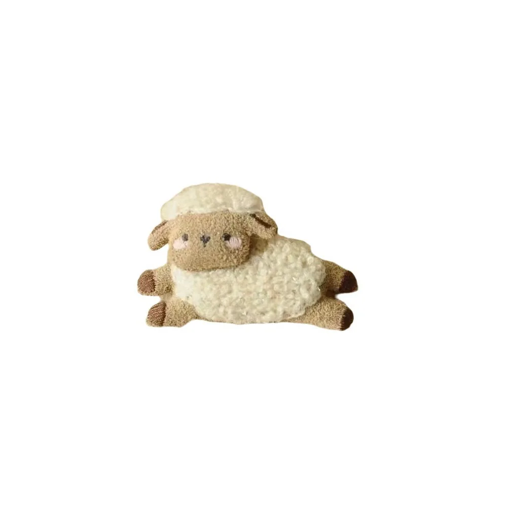 Cute Animal Sheep Brooch Lamb Zodiac Sheep Plush Pin Colorful Chinese Zodiac Goat Badge Women Clothing