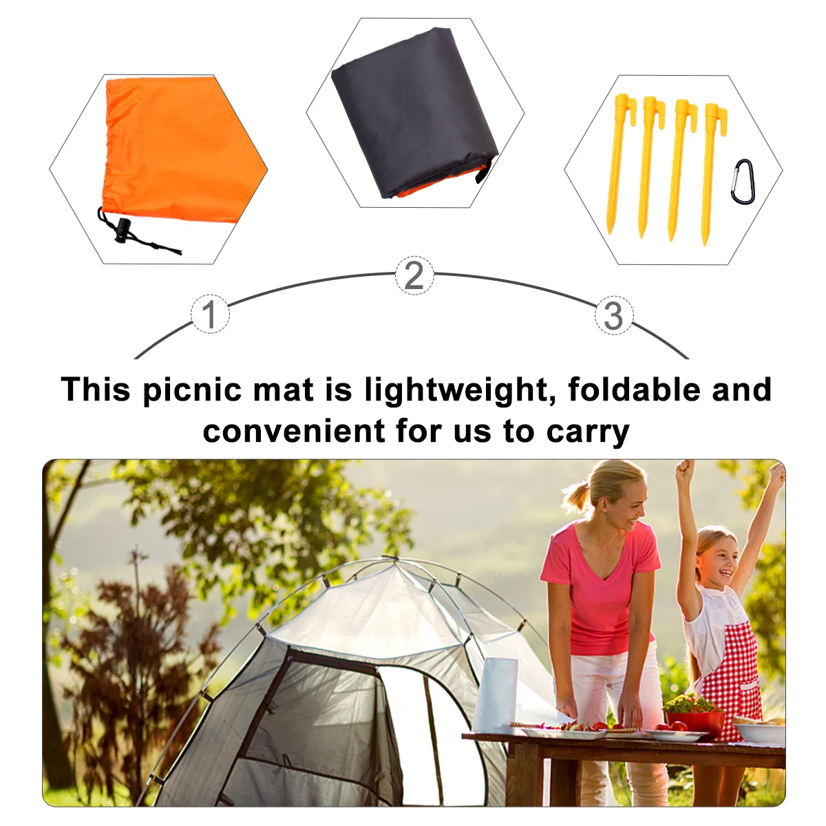 

Beach Waterproof Picnic Mat Camping Mattress Moisture-proof Pad Outdoor Dampproof