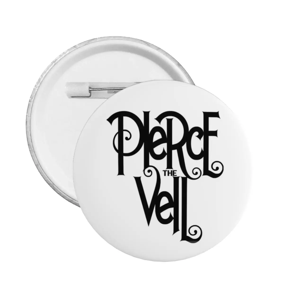 Secret Pierce Veil Round Button Pin for Bags Customizable Pinback Badges Brooches