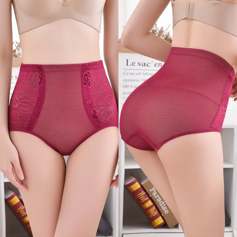 High Waist Non-slip Tummy Control Panties Women Slimming Briefs Shapewear Ladies Postpartum Waist Trainer Underwear Body Shaper