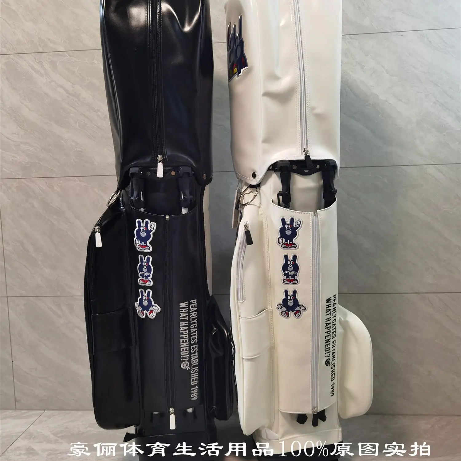 New golf bag cute doll PU waterproof ultra-light men's and women's shoulder bracket bag multi-color tripod bag