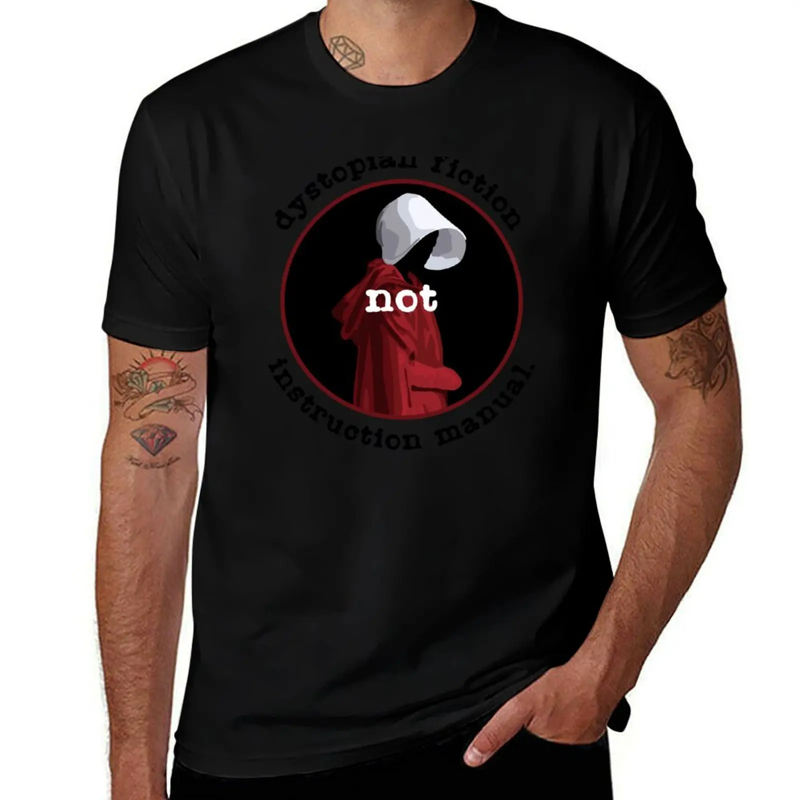 Dystopian Fiction NOT Instruction Manual T-Shirt Basic Daily Outfit Short Sleeve Tee