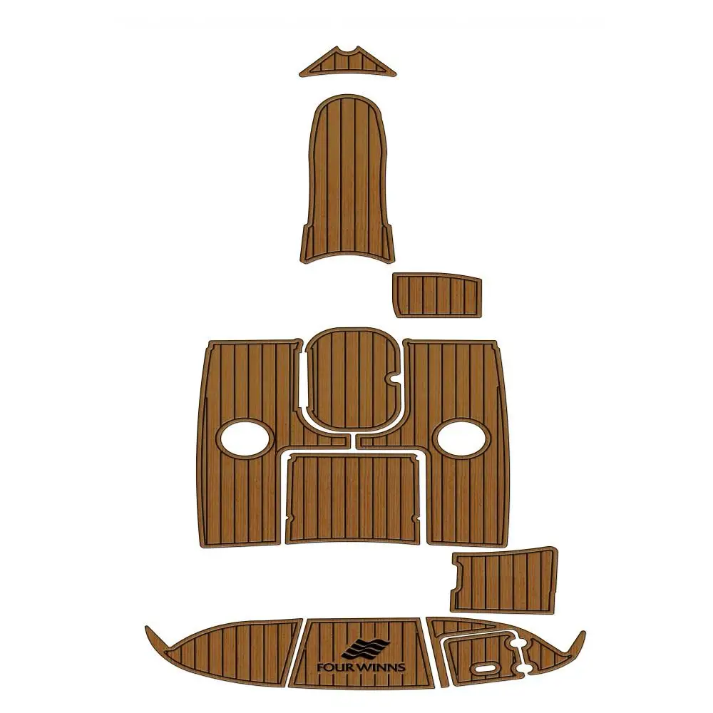 

STLF 2007-2008 Four Winns H200 Swim Platform Cockpit Pad Boat EVA Foam Faux Teak Deck Floor Mat SeaDek Gatorstep Style Self Adhe