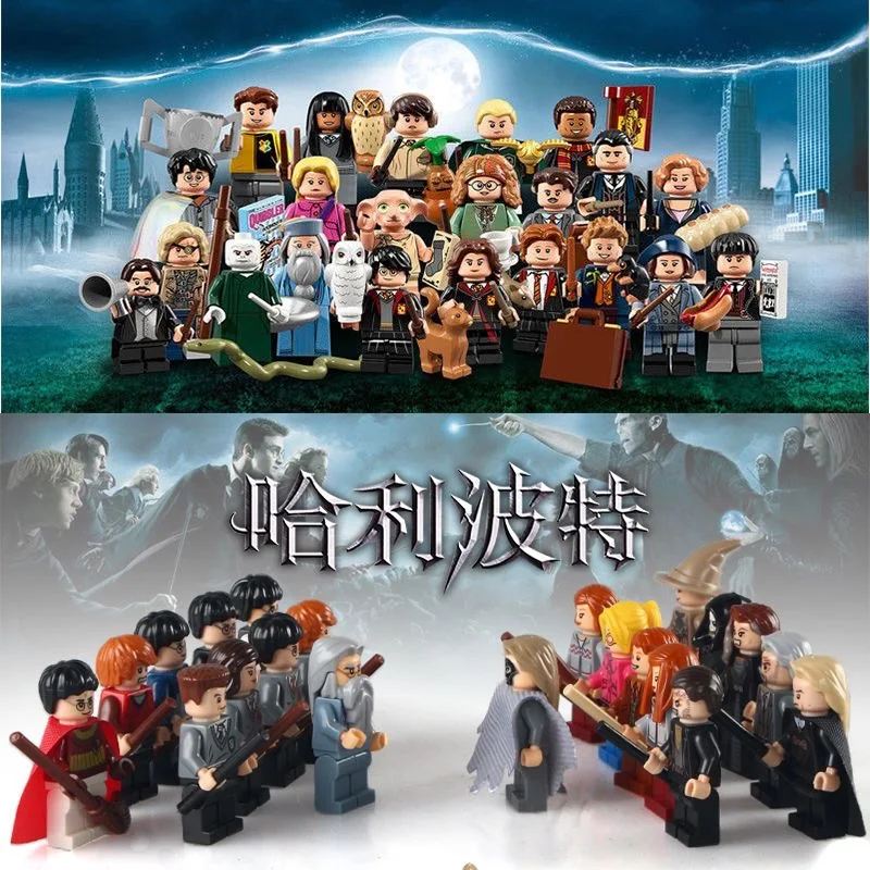Hot Toys WM6040 Blocos de Montar Anime Harry Potter Dobby Cho Chang Ron Weasley Mini Figuras de Ação Brinquedos de Blocos Presente de Aniversário