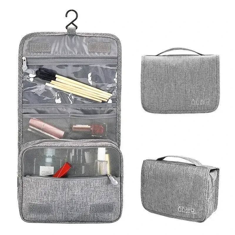 Borsa da toilette pieghevole Organizer borsa portaoggetti da appendere custodia per trucco da bagno borsa per cosmetici borsa da viaggio per viaggi