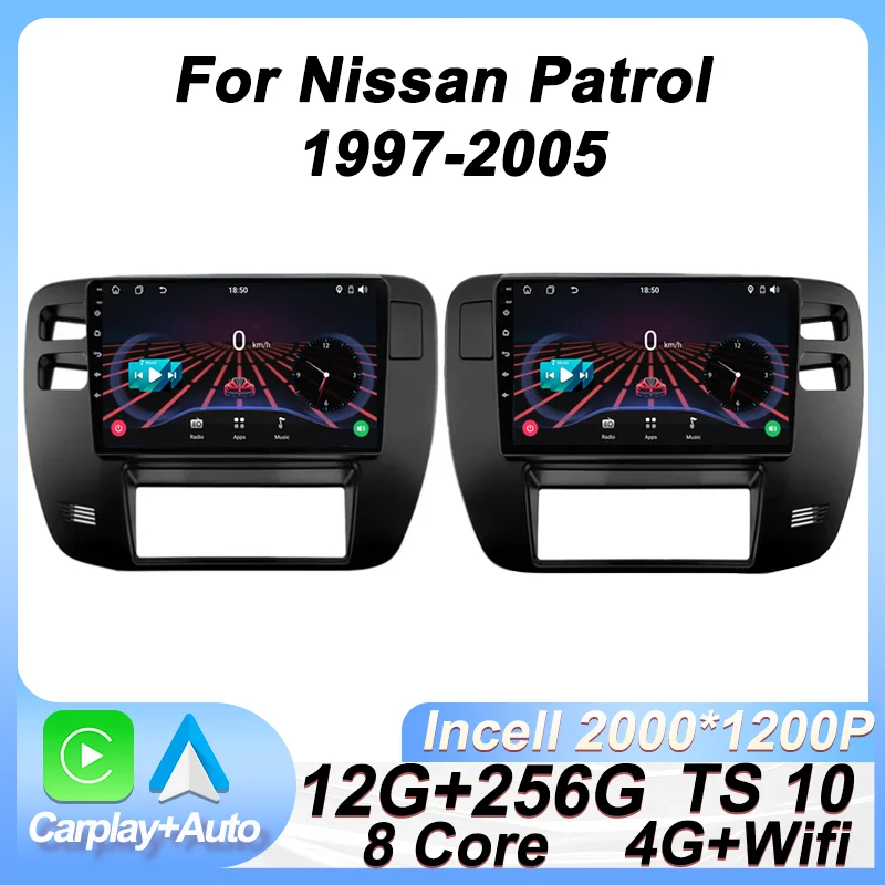 

2Din Android Car Radio Multimedia Player For Nissan Patrol 1997 - 2005 Autoradio CarPlay Navigation GPS Touch Screen 5G Wifi BT