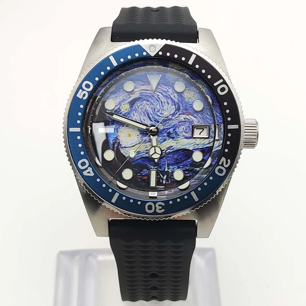 Montre mécanique automatique NH35 pour hommes, étanche, de luxe, verre saphir, cadran lumineux NH35, à la mode, 2025