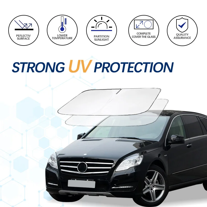 Car Windshield Sun Shade For Mercedes Benz R class Sunshade Summer Visor Protector Foldable Blocks UV Rays Protection Accessorie