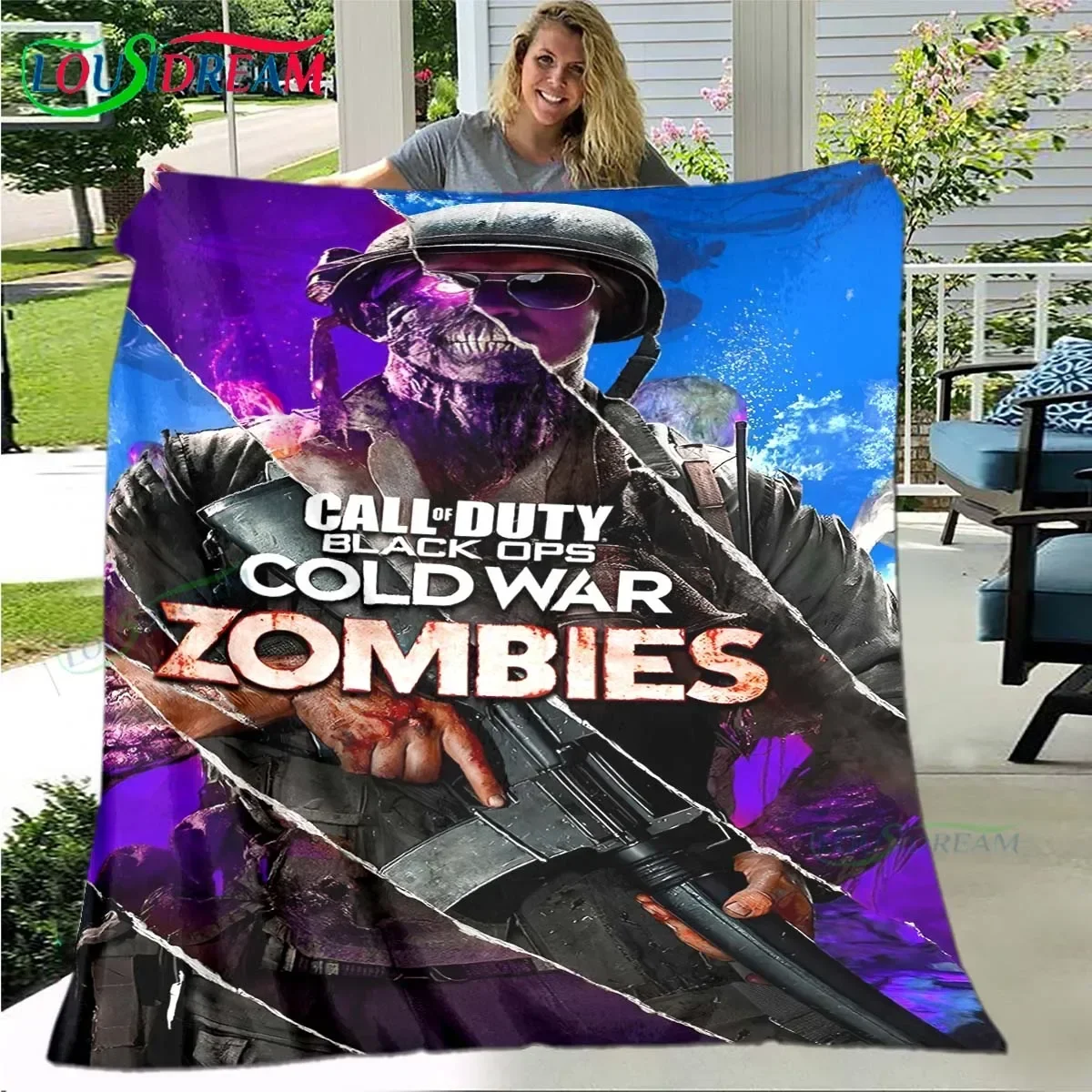 

Horror Games C-Call of Dutys Printed Four Season Blanket Sofa Cover Travel Bed Plush Office Break Blanket Picnic Blanket